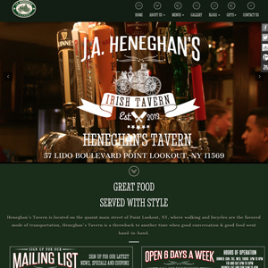 Heneghans Tavern Website Designed by Richard Zampella